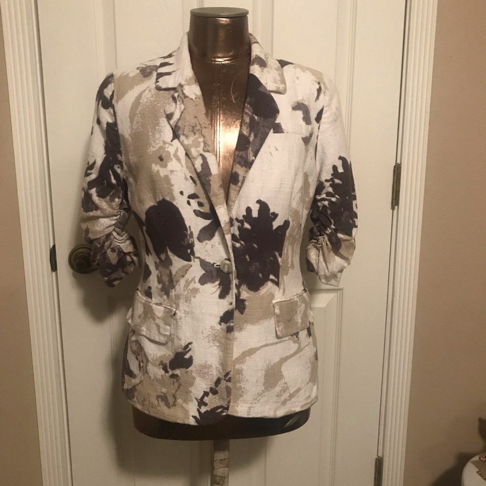 Coldwater Creek short sleeve blazer size petite 8